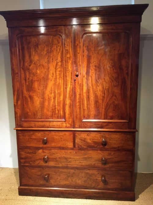 Linen Press,  Mahogany. C 1860