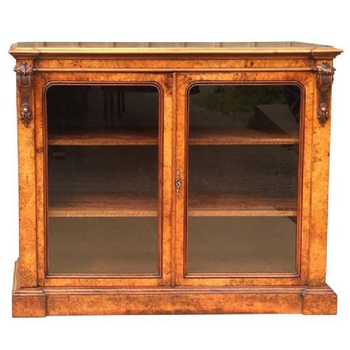 19th Century Walnut Bookcase Side Cabinet