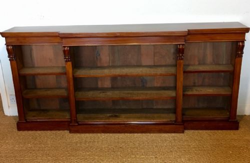 Dwarf Mahogany Breakfront Bookcase