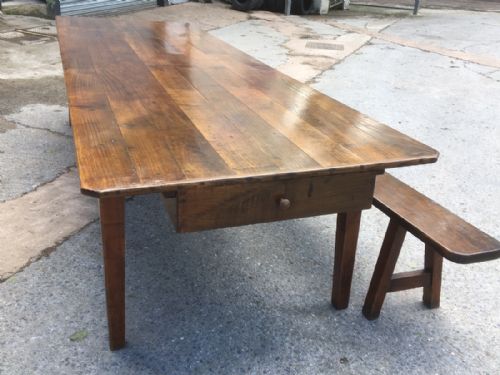 Long and Wide Chestnut Farmhouse Table