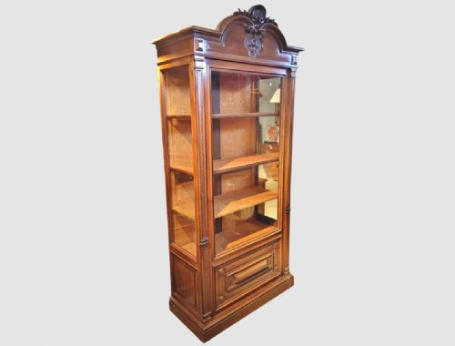 Display Cabinet/ Bookcase in Walnut