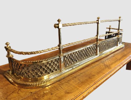 Antique Brass Fender. English C 1860