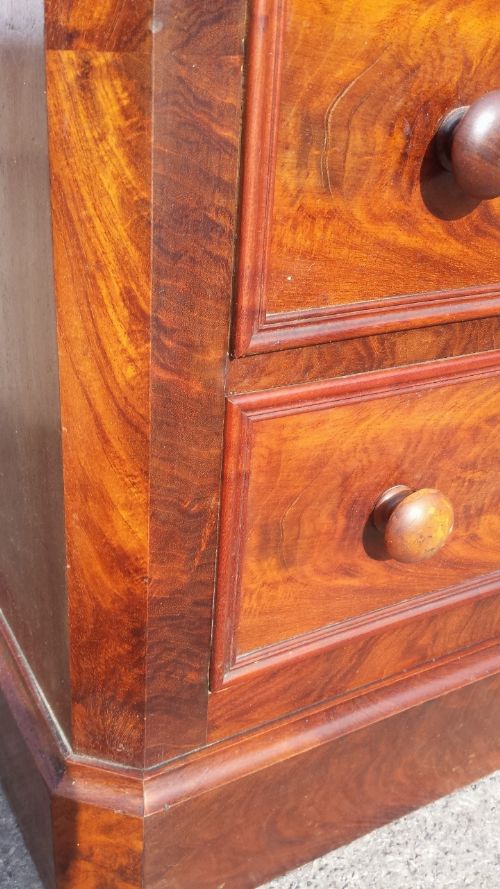 fig 2. Mahogany chest of drawers C 1870
