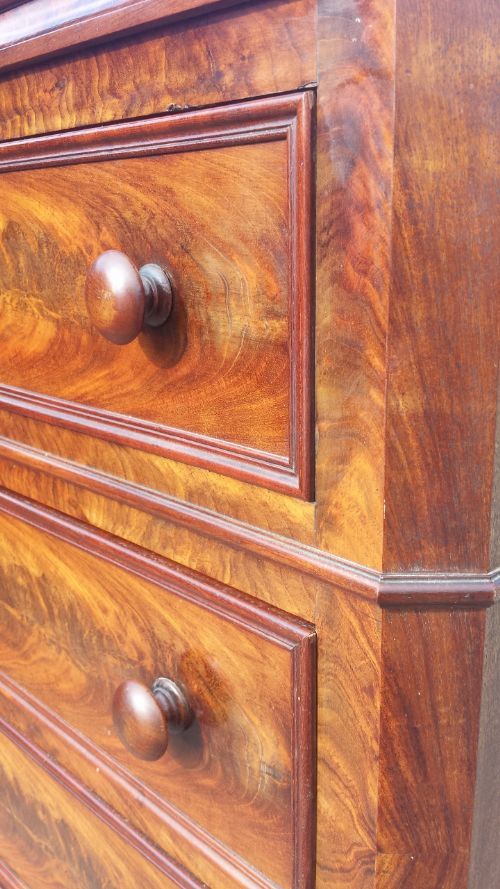 fig 1. Mahogany chest of drawers C 1870