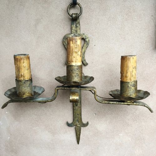 Steel Wall Light Bracket in Gothic Style  English C 1930