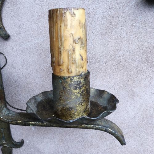 fig 1. Steel wall light bracket in Gothic style  English c 1930