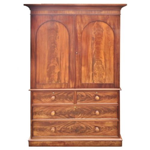 Mahogany Linen Press C1860