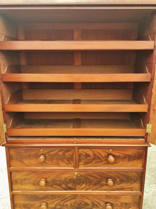 fig 1. MAHOGANY LINEN PRESS C1860