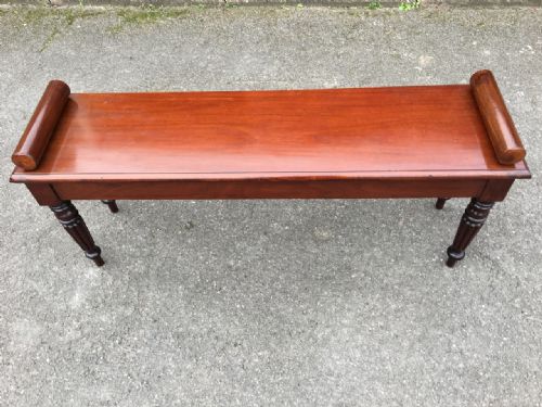 Mahogany Window Seat. English C 1880