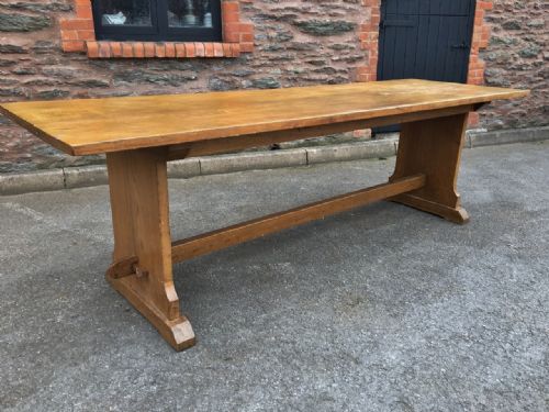 Oak Refectory Table. Farm Table. 8 Feet Long. Seats 10
