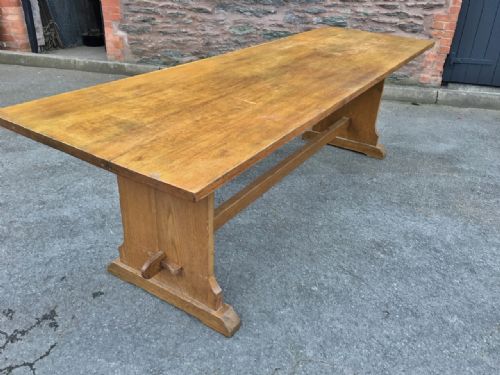 fig 1. OAK REFECTORY TABLE. FARM TABLE. 8 FEET LONG. SEATS 10