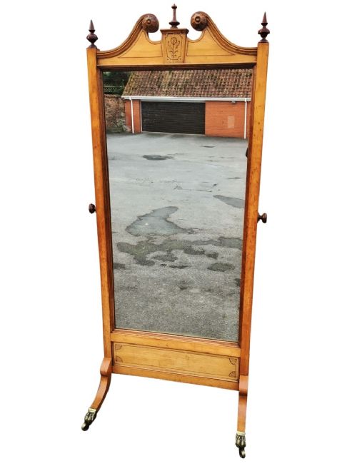Cheval Mirror. Oak C 1910