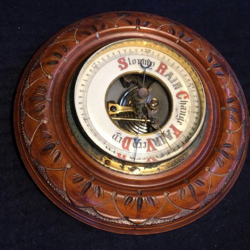 Aneroid Barometer in Mahogany. C 1910