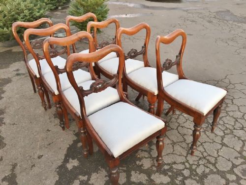 Set of 8 Dining Chairs. Rosewood. C 1840