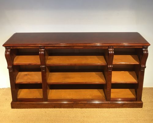 Long Low Mahogany Bookcase