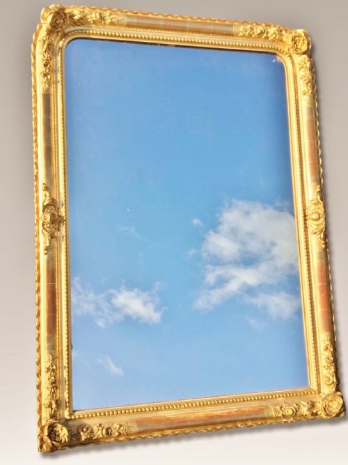 Gilt Wall Mirror. Gilt Over-mantel  C1900