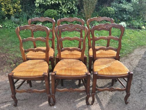 Set of 6 French Kitchen Chairs. C1930.  Art Deco Period.