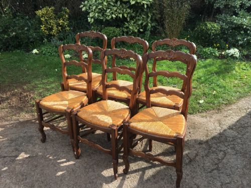 fig 1. Set of 6 French kitchen Chairs. C1930. Art Deco Period.