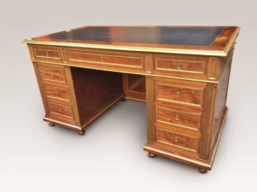 fig 1. Mahogany Desk. French C 1880,