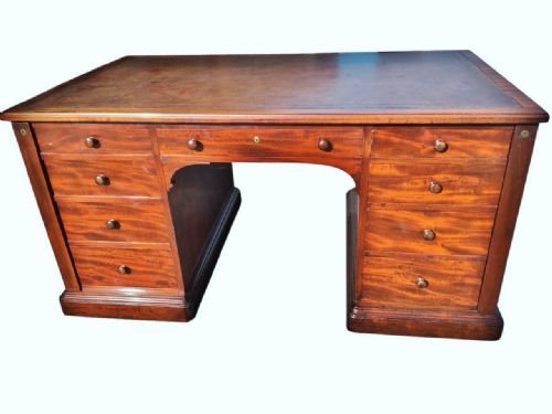 Mahogany Partners Desk. English C 1830
