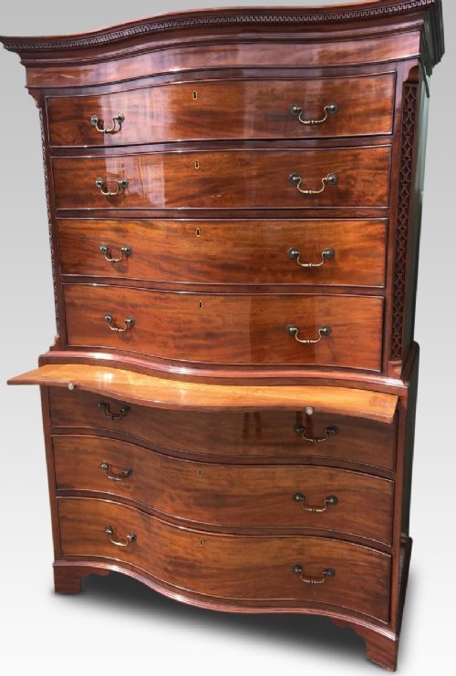 fig 1. MAHOGANY CHEST ON CHEST. ENGLISH C 1800