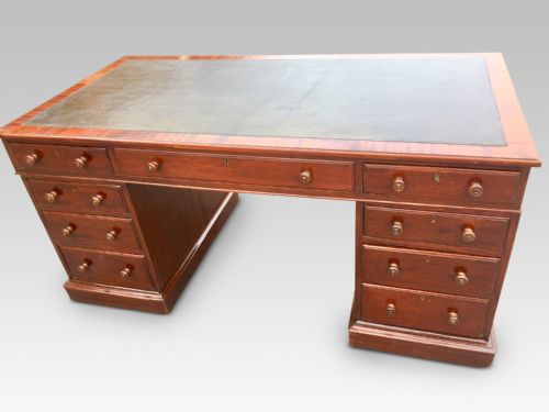 Large Mahogany Desk. C 1880.  5 Feet Long.