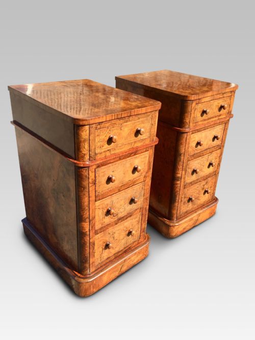 fig 1. BEDSIDE CABINETS in Walnut.