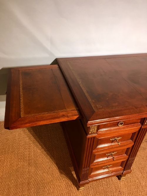 fig 2. Antique mahogany pedestal desk
