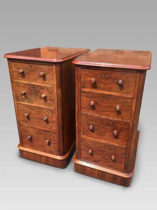 Bedside Cabinets. Mahogany C 1870