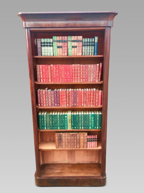fig 1. MAHOGANY OPEN BOOKCASE.