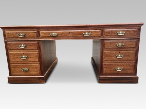 fig 1. 18 DRAWER MAHOGANY PARTNERS DESK. ENGLISH C 1880