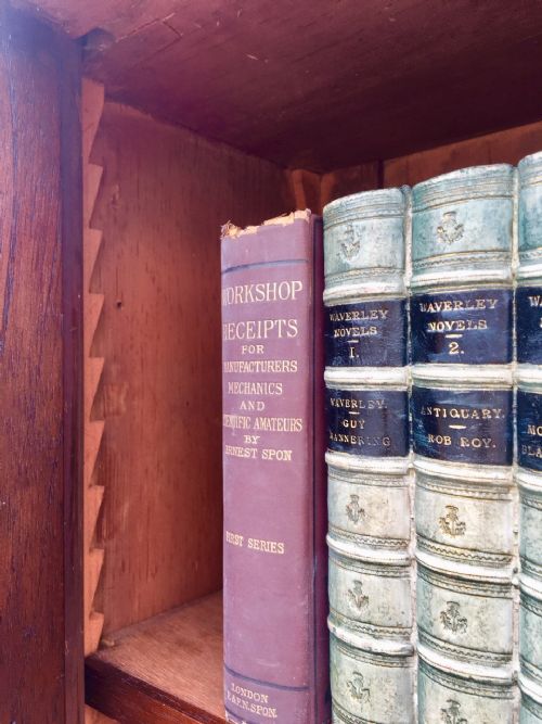fig 2. ROSEWOOD BOOKCASE OF SLIM SIZE. ENGLISH C 1850