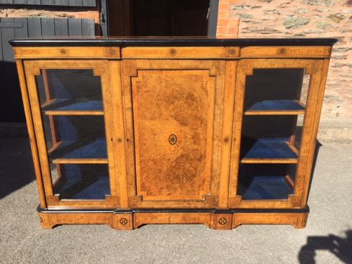 fig 1. Walnut Side Cabinet / Display Cabinet. English C 1880
