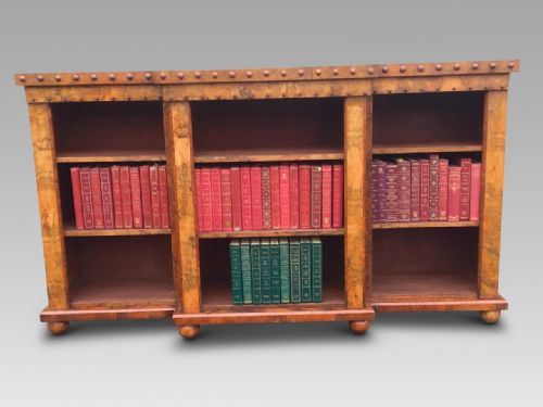 fig 1. Open Bookcase in Walnut. English c 1880