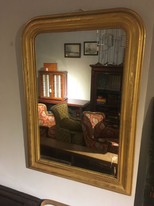 Antique Gilt Mirror 43 X 31 Inches