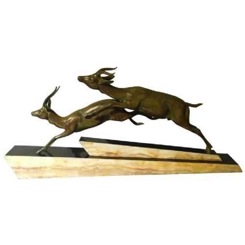 Art Deco Spelter Antelope
