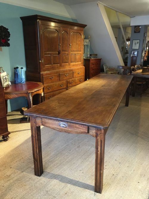 Elm Farmhouse Table 3.35 Meters