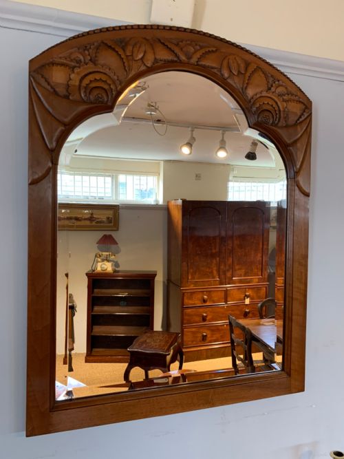 Art Deco Walnut Mirror