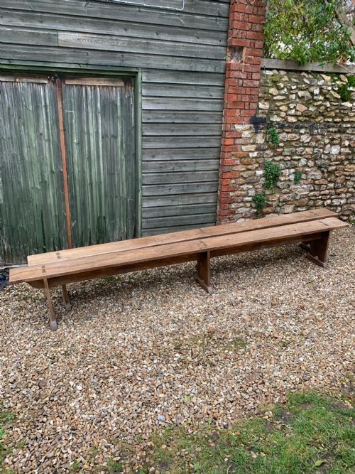 Long Pair of Elm Benches  3.5 Meters
