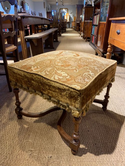 Late 19th Century Walnut Foot Stool
