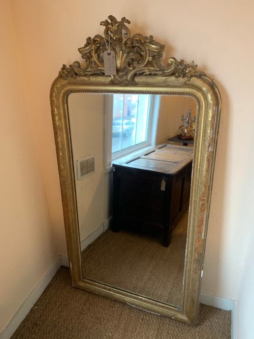 Antique Gilt Mirror 63x33 Inches