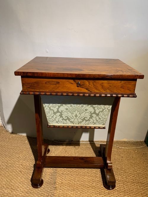 Victorian Pale Rosewood Worktable