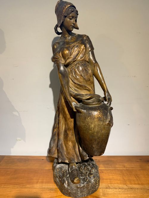 19th Century Large Terracotta Sculpture by Frederic Goldscheider