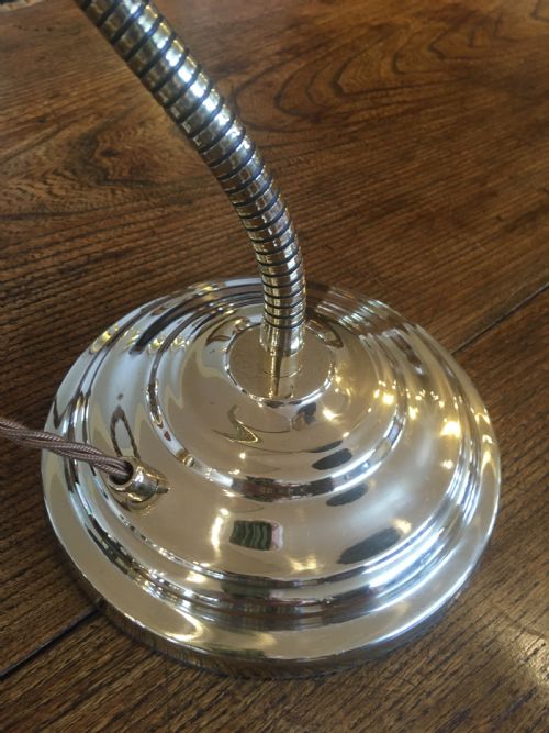 fig 1. BRASS “SWAN NECK” ADJUSTABLE TABLE LAMP 