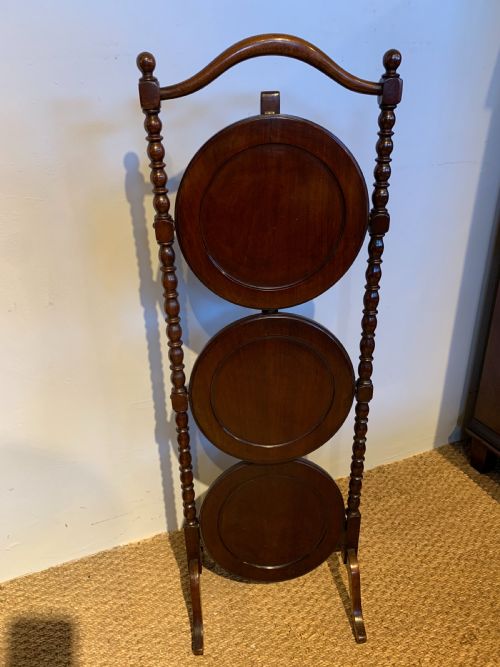 Edwardian Mahogany Cake Stand