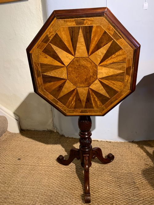 Victorian Lamp Table with a Specimen Wood Top