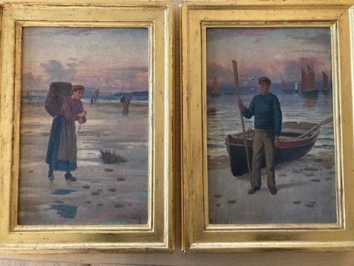 Pair of Victorian Paintings by H Mackey