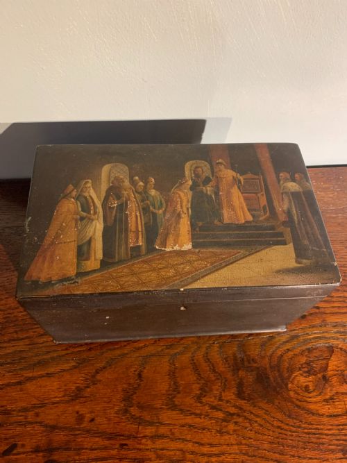 Russian Lacquer Tea Caddy