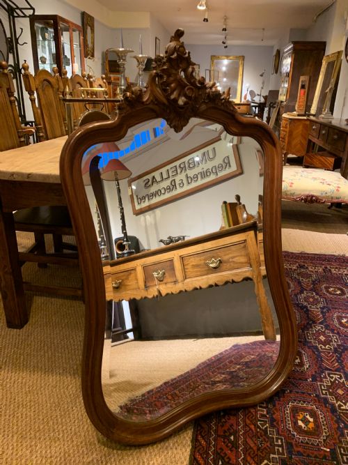 Walnut Framed Wall Mirror