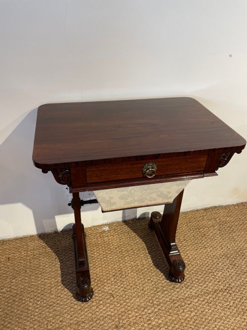 Antique Rosewood Sewing Table / Lamp Table